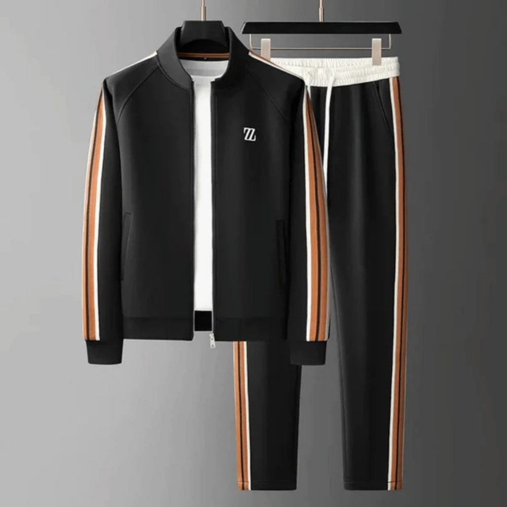 "Herren Trainingsanzug Set mit Reißverschluss, schlanke Passform, sportliches Design, ideal für Sport und Freizeitaktivitäten