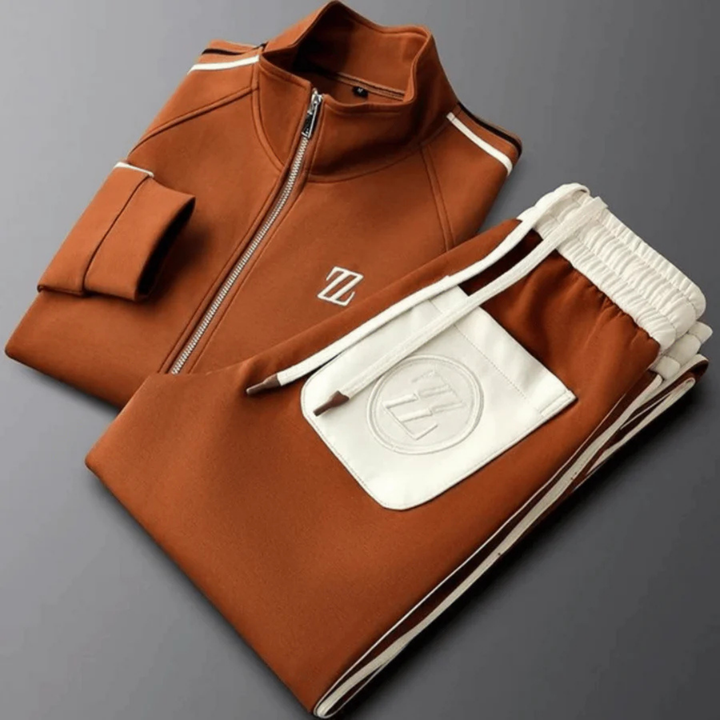 "Herren Trainingsanzug Set mit Reißverschluss, schlanke Passform, sportliches Design, ideal für Sport und Freizeitaktivitäten