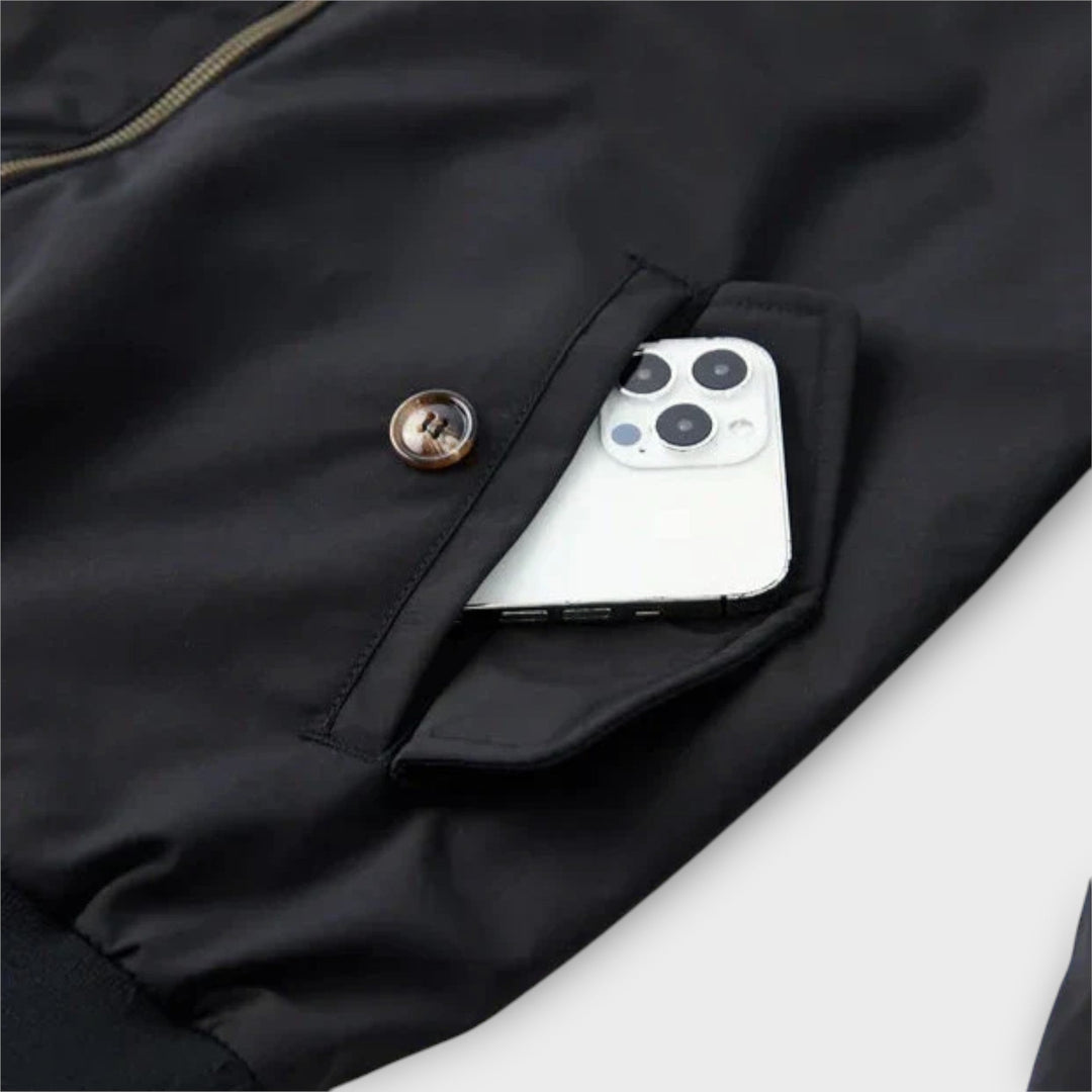 "Herren Übergangsjacke, leicht, funktional, in verschiedenen Farben, mit Reißverschluss und Taschen, für Alltag und Freizeit"