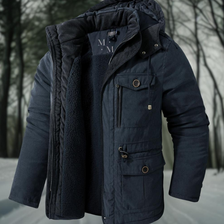 "Herren Winterjacke, dick, warm, elegantes Design, komfortabel, stilvoll, perfekt für Kälte, vielseitig, zeitloses Aussehen"