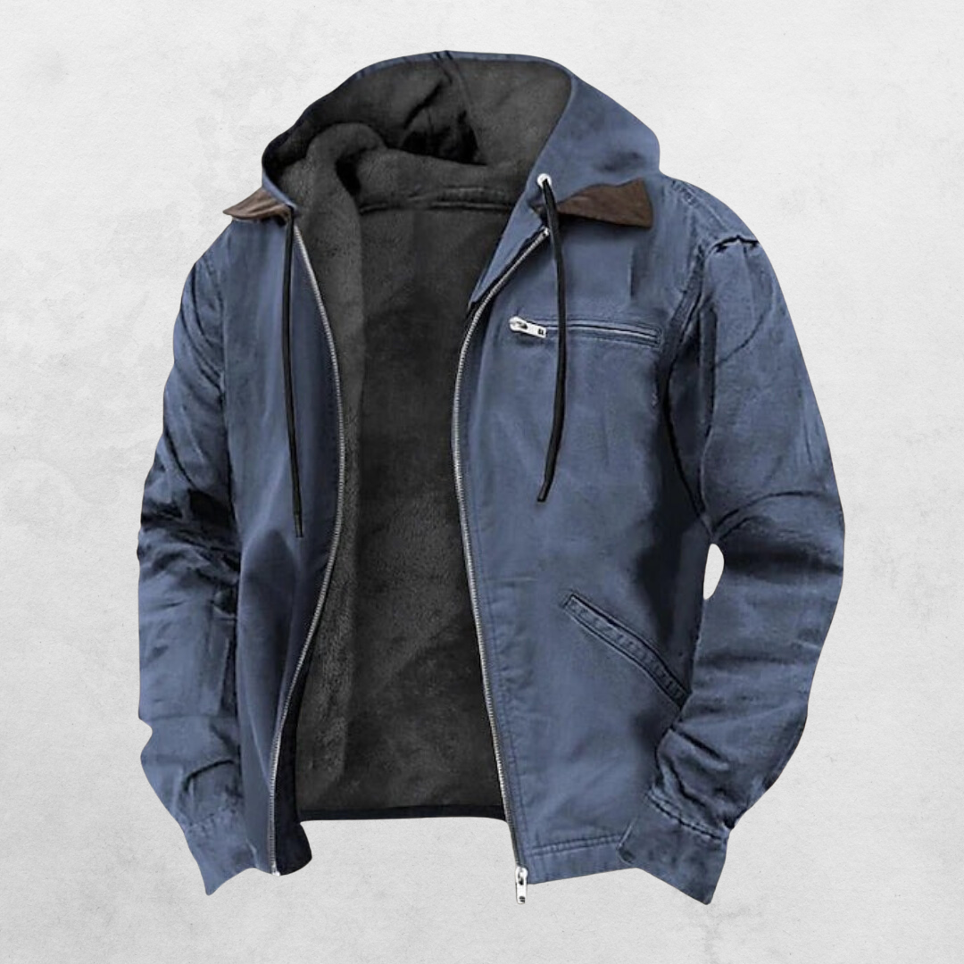 Herren-Winterjacke mit effektiver Isolierung, modernem Design und lockerer Passform, ideal für Stadt und Outdoor.