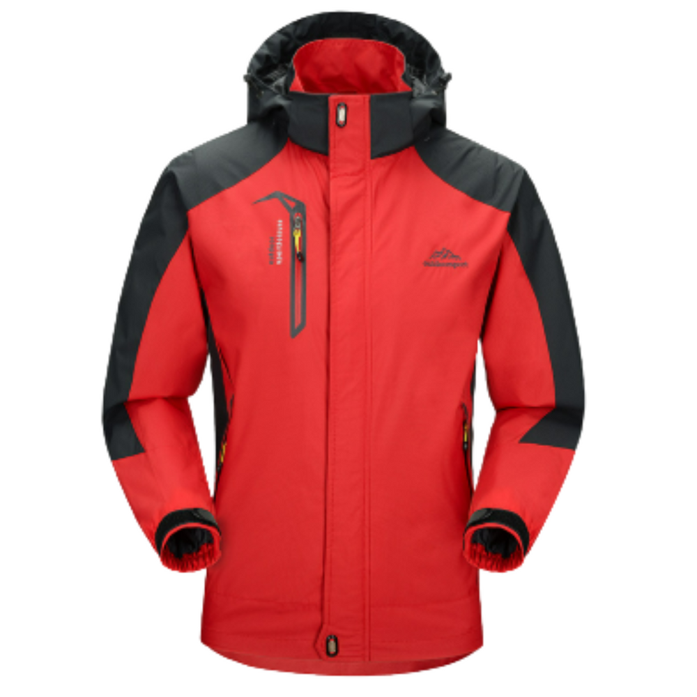 Herren Winterjacke mit Kapuze, isoliert, stilvoll, schwarz, bietet Wärme und Komfort bei kaltem Wetter.