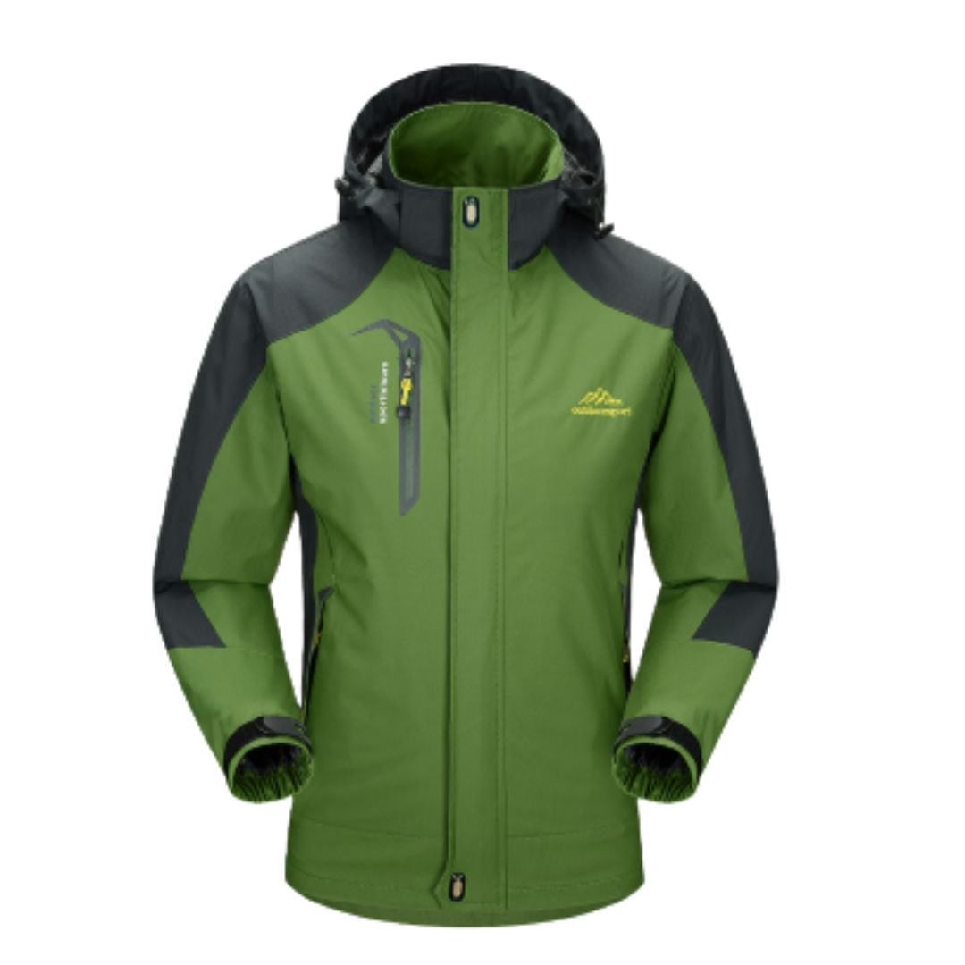 Herren Winterjacke mit Kapuze, isoliert, stilvoll, schwarz, bietet Wärme und Komfort bei kaltem Wetter.
