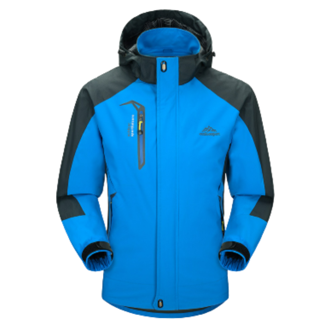 Herren Winterjacke mit Kapuze, isoliert, stilvoll, schwarz, bietet Wärme und Komfort bei kaltem Wetter.