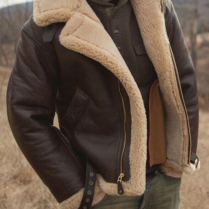 "Herrenjacke mit Reißverschluss, Gürtel, elegant, schwarz, Kälteschutz, vielseitig, modisch, passend für jeden Anlass"