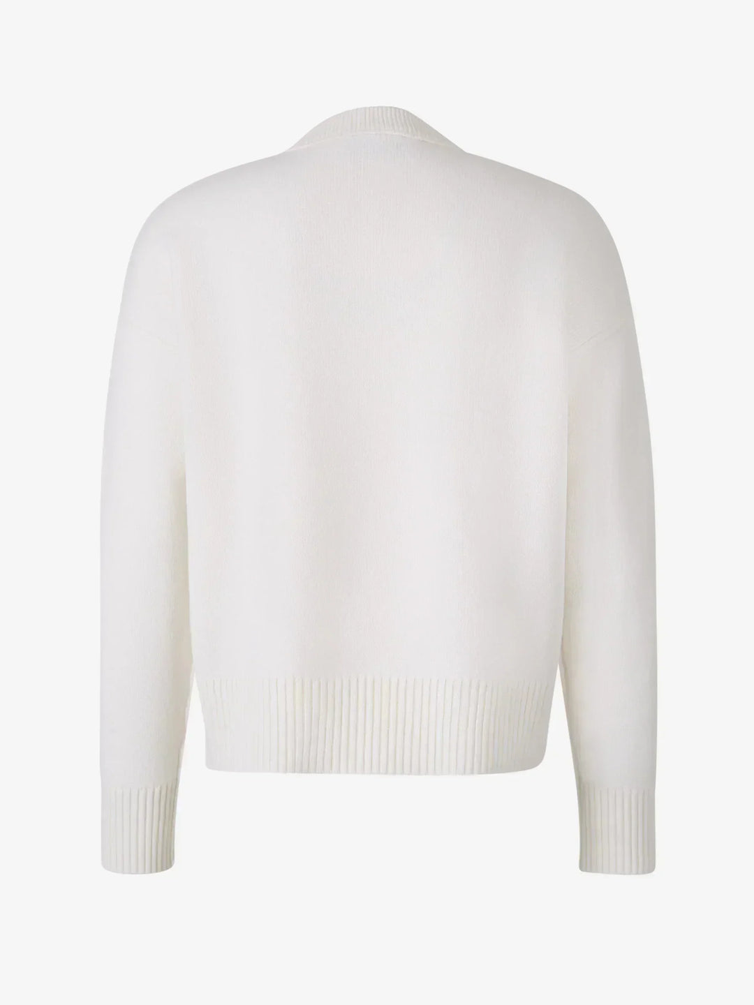"Herzbestickter Damenpullover, kuscheliger Strickstoff in Beige, Herz-Stickerei auf Brust, stilvoll und bequem für jeden Anla