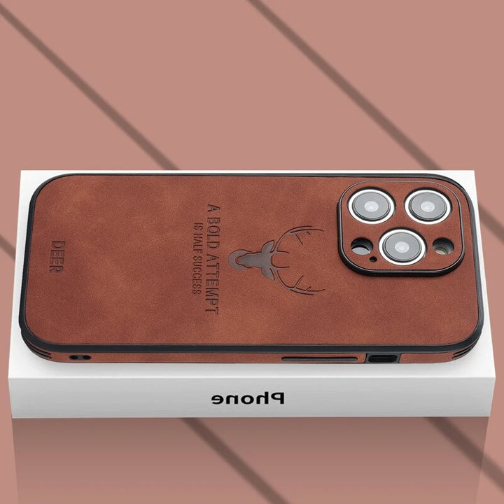 "Hochwertige Wildleder iPhone-Hülle, stoßfest, grün, mit Kameraschutz, luxuriöses Design, kompatibel mit iPhone 12-15"