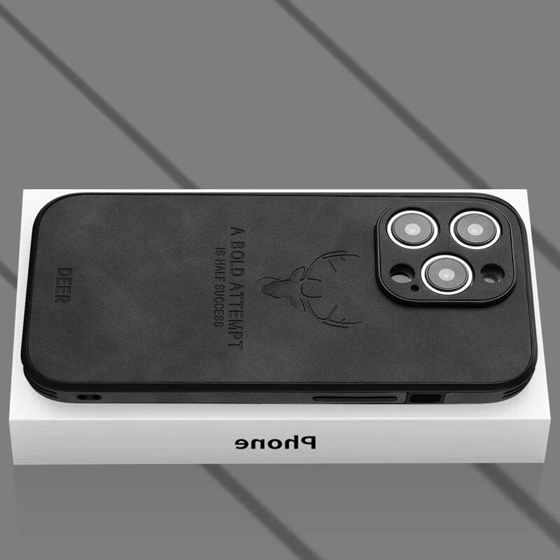 "Hochwertige Wildleder iPhone-Hülle, stoßfest, grün, mit Kameraschutz, luxuriöses Design, kompatibel mit iPhone 12-15"