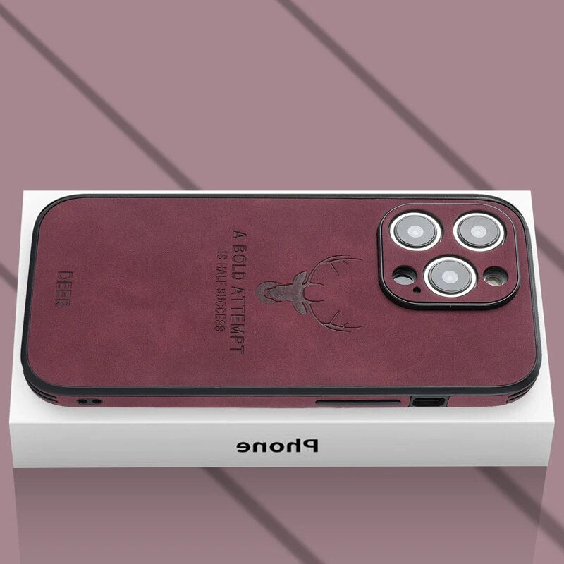 "Hochwertige Wildleder iPhone-Hülle, stoßfest, grün, mit Kameraschutz, luxuriöses Design, kompatibel mit iPhone 12-15"