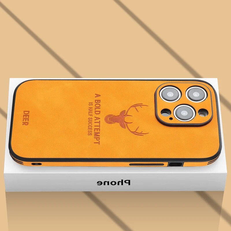 "Hochwertige Wildleder iPhone-Hülle, stoßfest, grün, mit Kameraschutz, luxuriöses Design, kompatibel mit iPhone 12-15"