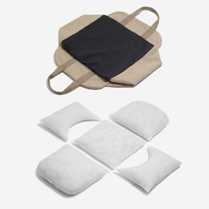 "Hunde Autositzbett Grau Einzelsitz, weich gepolstert, abnehmbar, stabilisierende Sicherheitsleinen für sicheres Reisen"