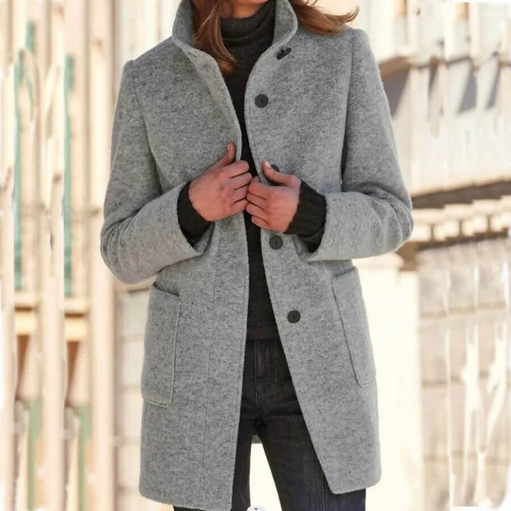 Eleganter Damen-Wollmantel für Herbst und Winter