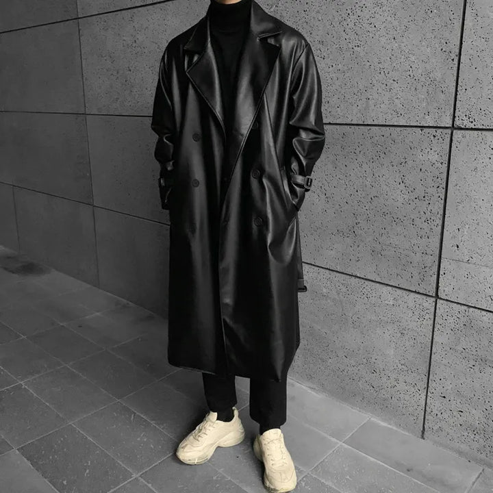 Knielanger Trenchcoat für Herren - Zeitloser Stil & Funktionalität
