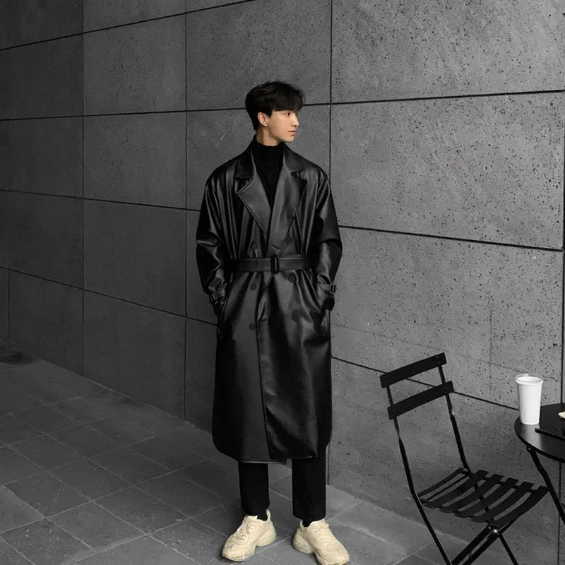 Knielanger Trenchcoat für Herren - Zeitloser Stil & Funktionalität
