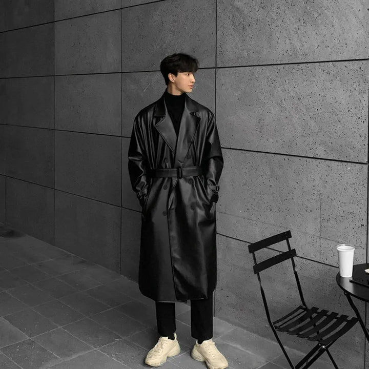 Knielanger Trenchcoat für Herren - Zeitloser Stil & Funktionalität