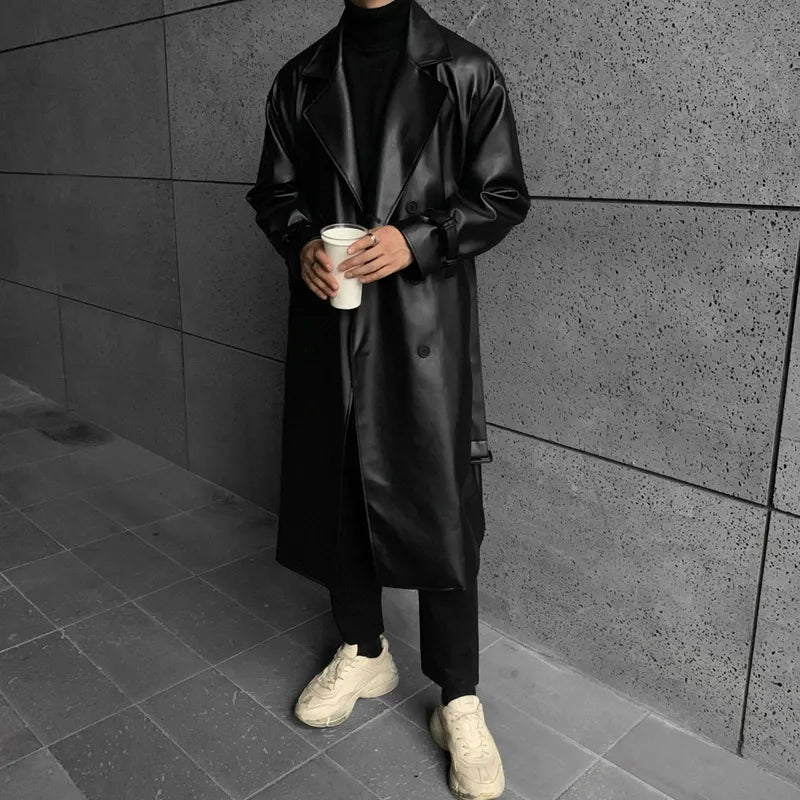 Knielanger Trenchcoat für Herren - Zeitloser Stil & Funktionalität