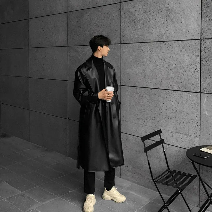 Knielanger Trenchcoat für Herren - Zeitloser Stil & Funktionalität