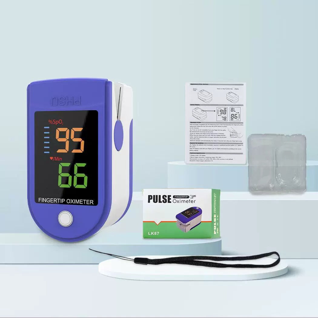 Digitales Pulsoximeter | Präzise Sauerstoffmessung Blau