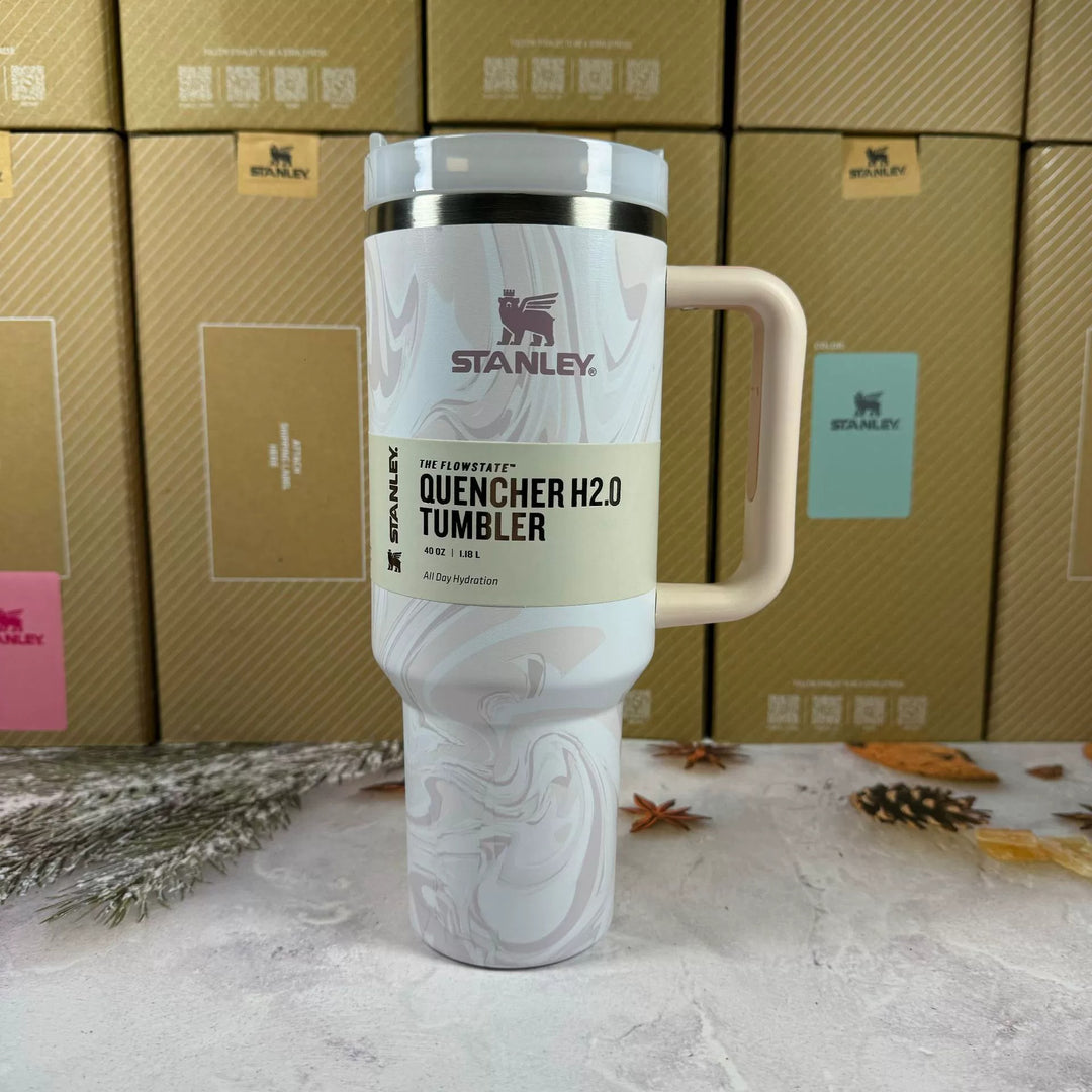 Isolierter Reisebecher 40oz | Edelstahl, Griff & Strohhalm