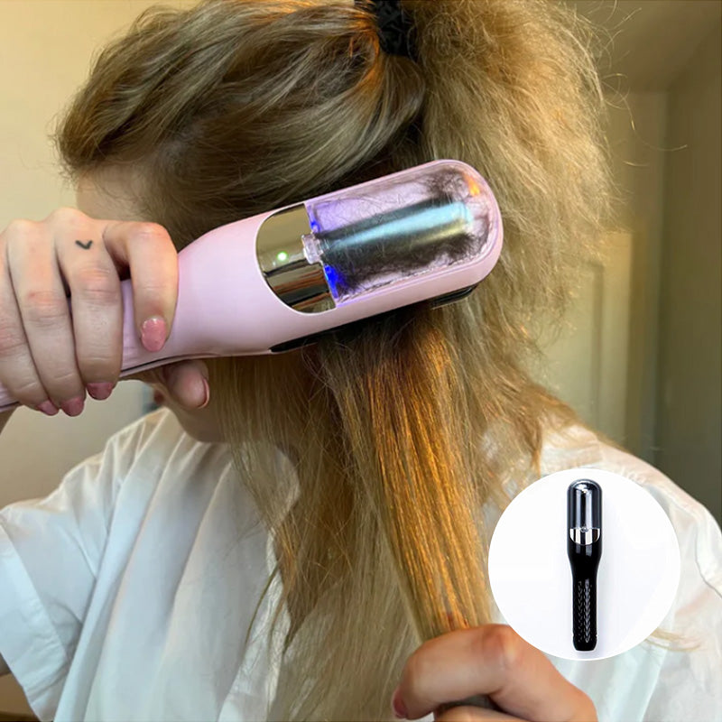 Innovativer 2-in-1-Haarglätter und Lockenstab in elegantem Design, erhältlich in Rot, Silber, Rosa, Weiß und Schwarz.