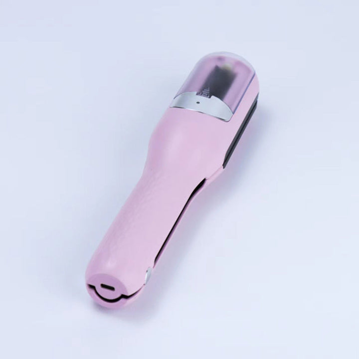 Innovativer 2-in-1-Haarglätter und Lockenstab in elegantem Design, erhältlich in Rot, Silber, Rosa, Weiß und Schwarz.