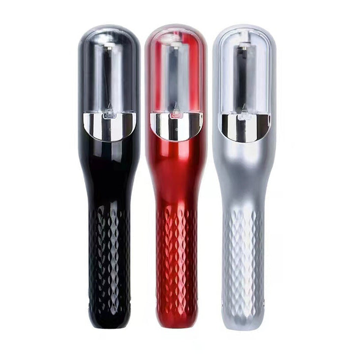 Innovativer 2-in-1-Haarglätter und Lockenstab in elegantem Design, erhältlich in Rot, Silber, Rosa, Weiß und Schwarz.