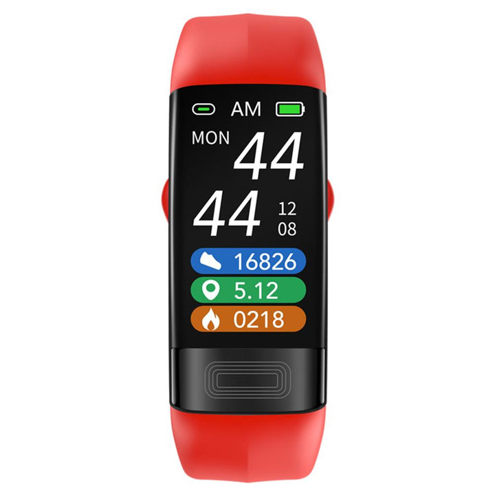 Innovatives Smart Armband in Schwarz mit EKG, Blutdrucküberwachung und Schlaftracker, FDA genehmigt für Gesundheitsdaten.