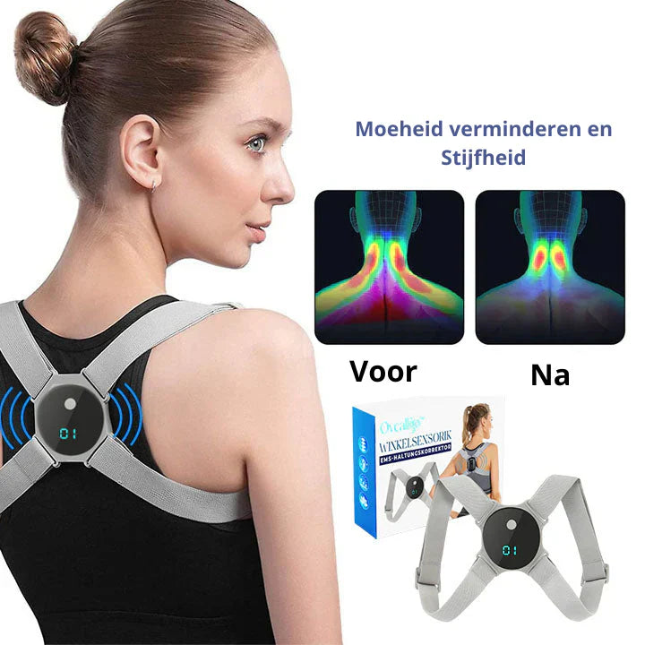 Intelligente EMS-Haltungskorrekturbandage unter Kleidung, leichte, flexible Gurte, diskret und komfortabel für bessere Haltun