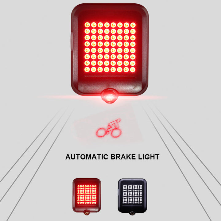 "Intelligente LED-Fahrrad-Blinklichter mit USB-Aufladung, robustem Design und Laserlicht für maximale Sichtbarkeit und Sicher