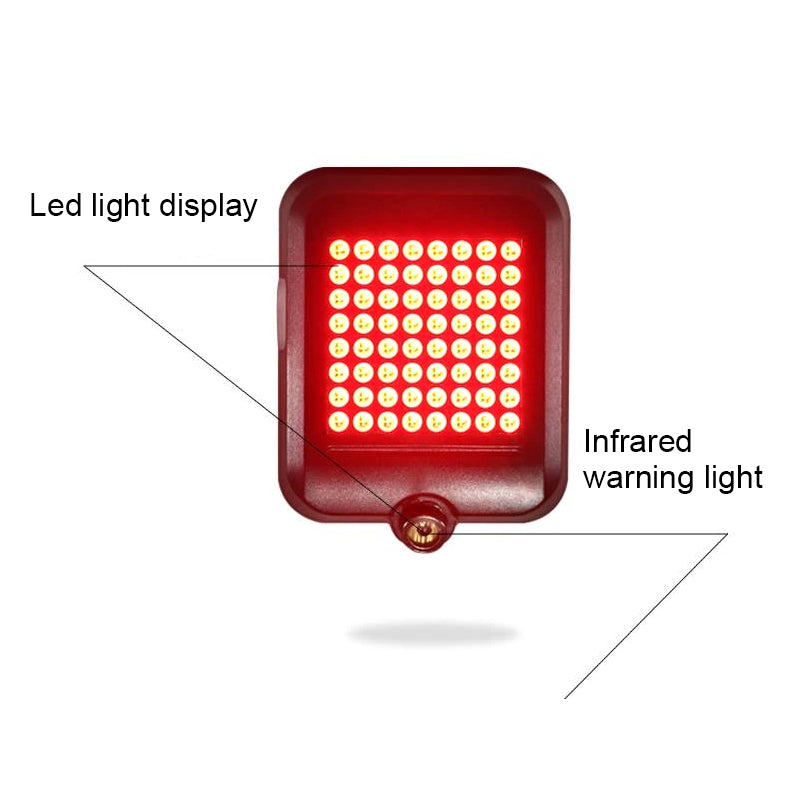 "Intelligente LED-Fahrrad-Blinklichter mit USB-Aufladung, robustem Design und Laserlicht für maximale Sichtbarkeit und Sicher