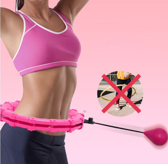 "Intelligenter Fitness-Reifen in Rosa, innovativ für effektives Heimtraining, anpassbar zur Bauchstraffung und Fettverbrennun