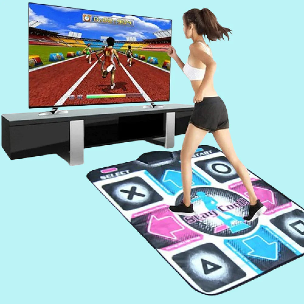 Interaktive Tanzmatte mit Musik, Bewegungssensor, ideal für Home Fitness, lustige Designs, fördert Bewegung und Koordination.