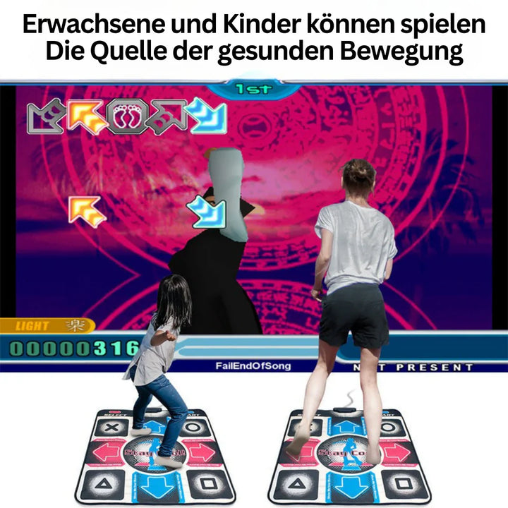 Interaktive Tanzmatte mit Musik, Bewegungssensor, ideal für Home Fitness, lustige Designs, fördert Bewegung und Koordination.