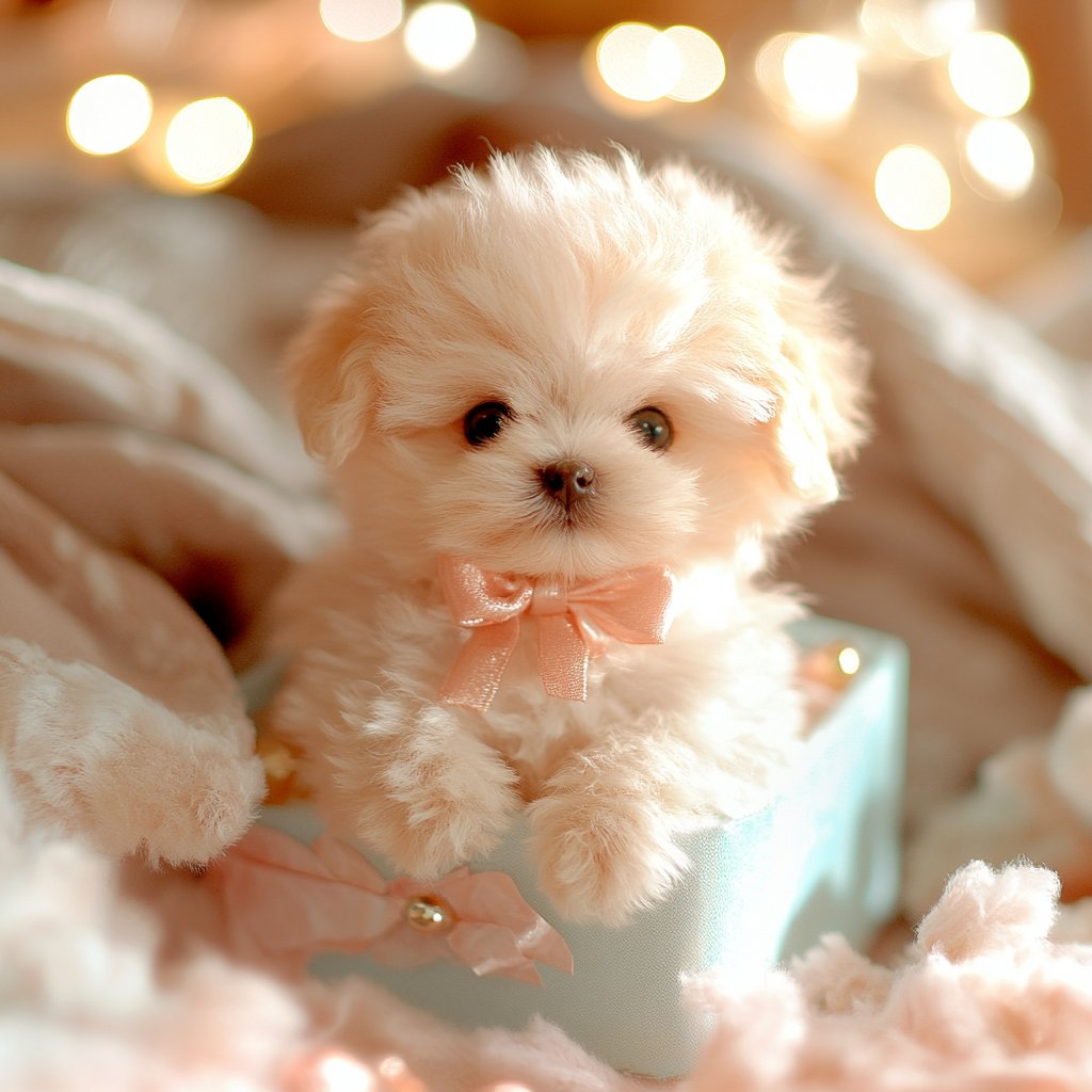 "Interaktiver Plüschwelpe mit realistischen Bewegungen und weichem Fell, braun-weiß, für emotionalen Komfort."