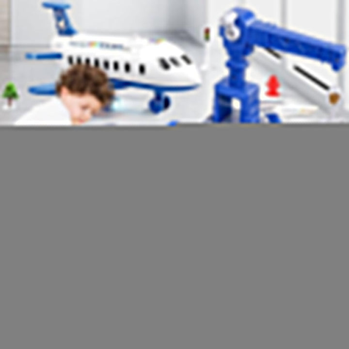 "Interaktives SkySurge Flugzeug-Spielset, großes Flugzeug mit Mini-Baufahrzeugen und buntem Zubehör für Kinder ab 3 Jahren"