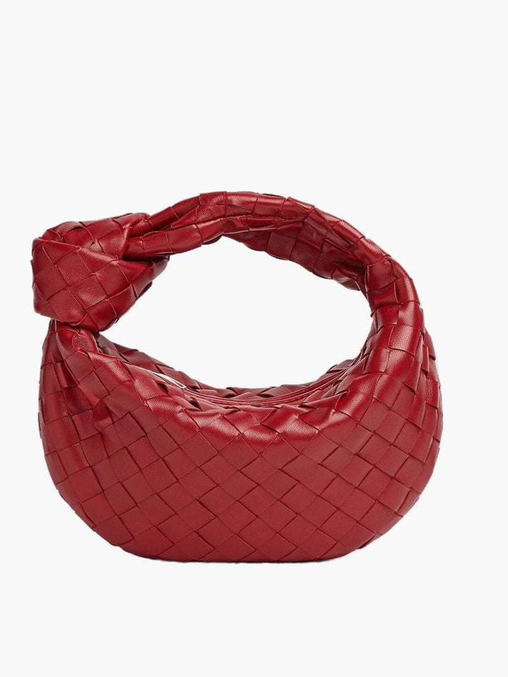 "Isabella gewebte Mini-Handtasche, Schwarz, handgewebt, elegant, vielseitig, Damenhandtasche, modernes Design, kompakt"
