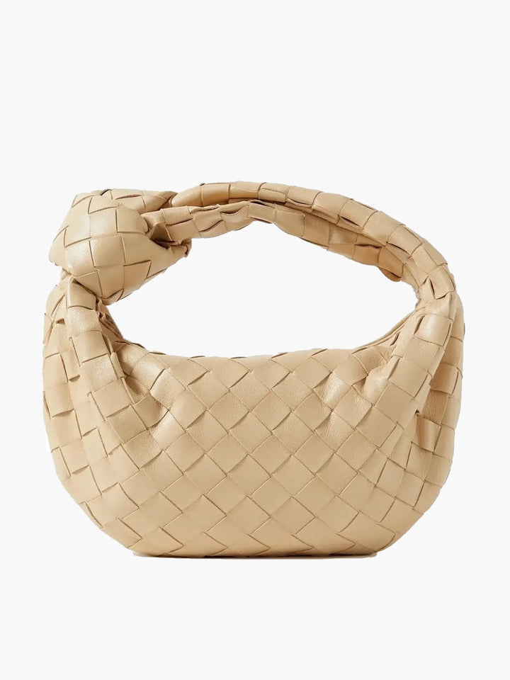 "Isabella gewebte Mini-Handtasche, Schwarz, handgewebt, elegant, vielseitig, Damenhandtasche, modernes Design, kompakt"