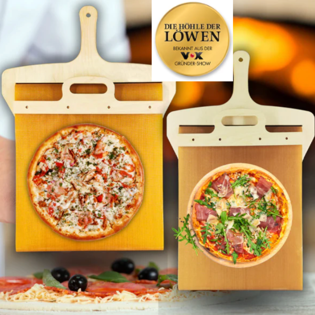 "Italienischer Pizzaschieber aus Birkenholz, elegant und robust, perfekte Größe und Handwerkskunst für authentische Pizza."