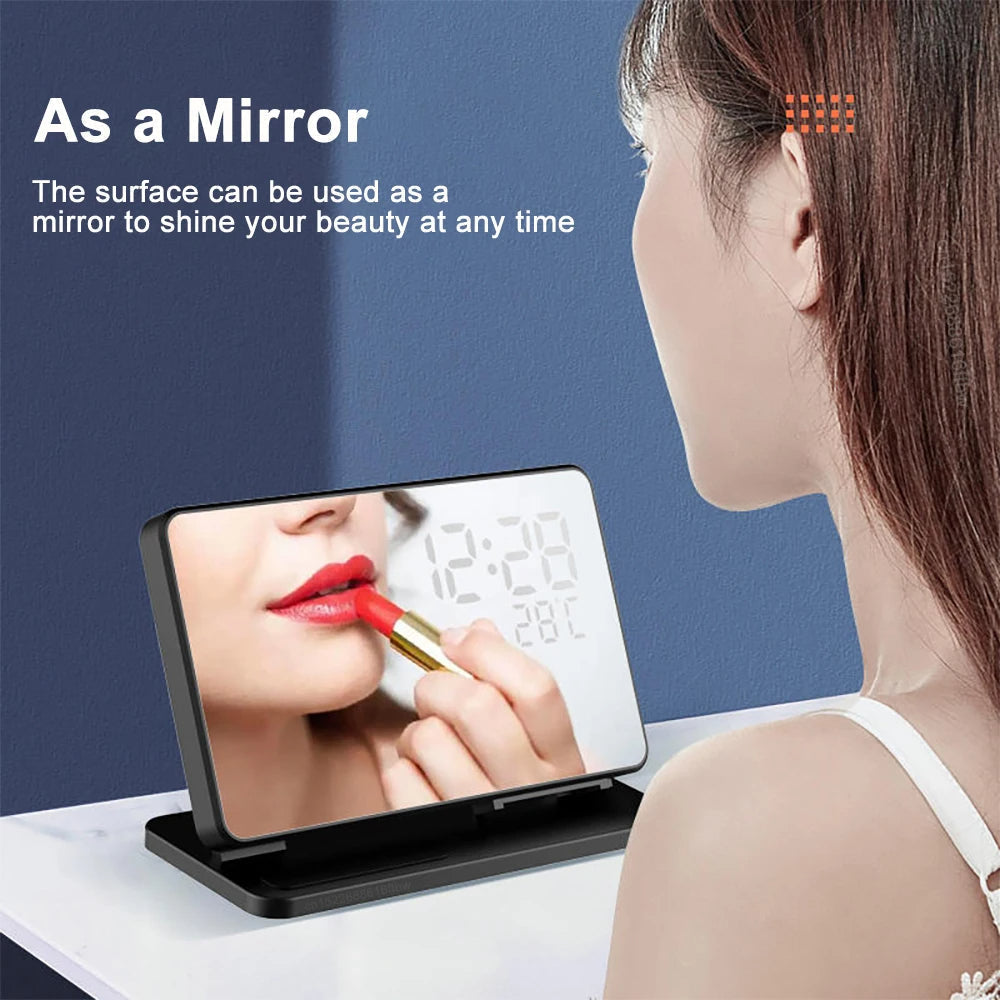 "Kabellose 3-in-1 Ladestation für iPhone, Apple Watch & AirPods, elegantes Design, Qi Schnellladung, Wecker-Display"