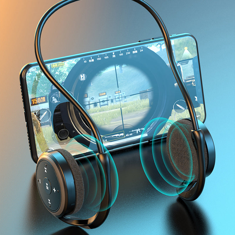 Kabellose A23 Bluetooth-Kopfhörer mit integriertem MP3-Player, stilvollem Design in Rot, Blau und Schwarz, Bluetooth 5.0.