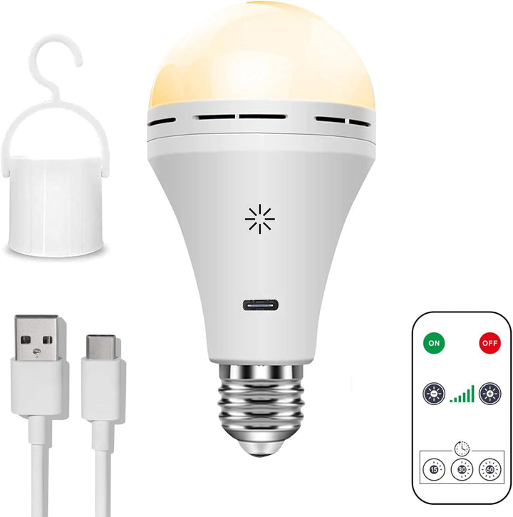Kabellose, kompakte LED Lampe, USB-aufladbar, mit Fernbedienung, ideal für Zuhause, Reisen und Camping.
