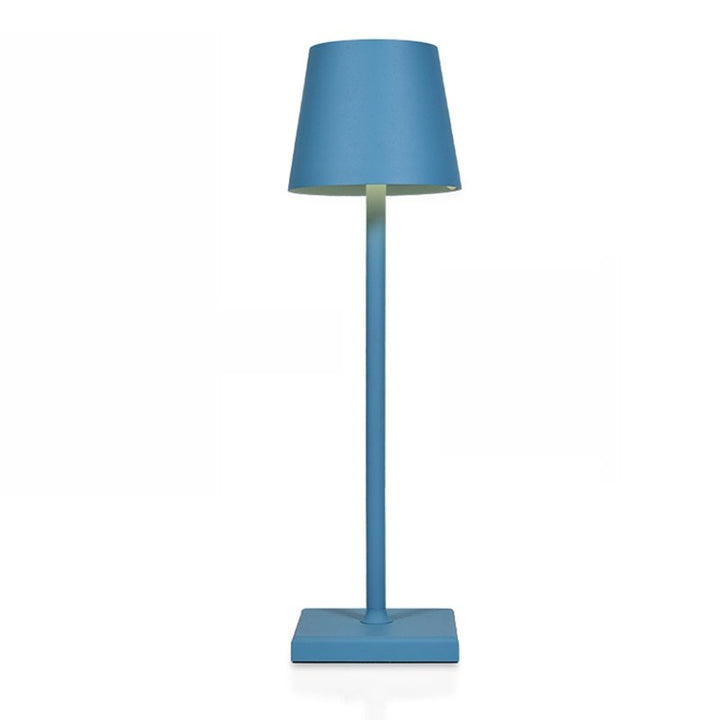 Kabellose LED-Tischlampe, minimalistisches Design, weiß, mit Touch-Steuerung, ideal für gemütliche Wohnräume.