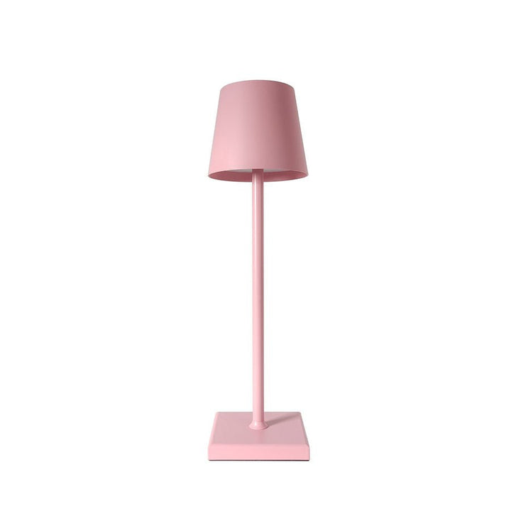 Kabellose LED-Tischlampe, minimalistisches Design, weiß, mit Touch-Steuerung, ideal für gemütliche Wohnräume.