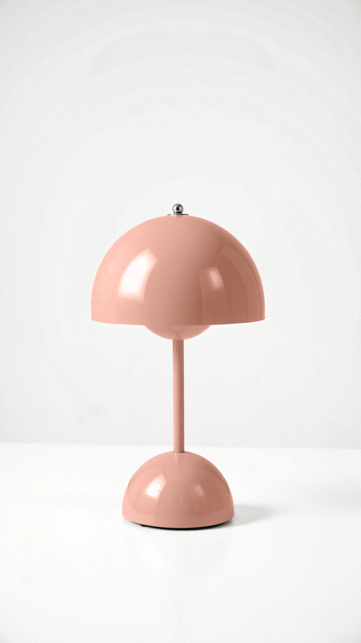 "Kabellose Veluce Tischlampe in verschiedenen Farben, modernes Design, schafft gemütliches, warmes Lichtambiente."