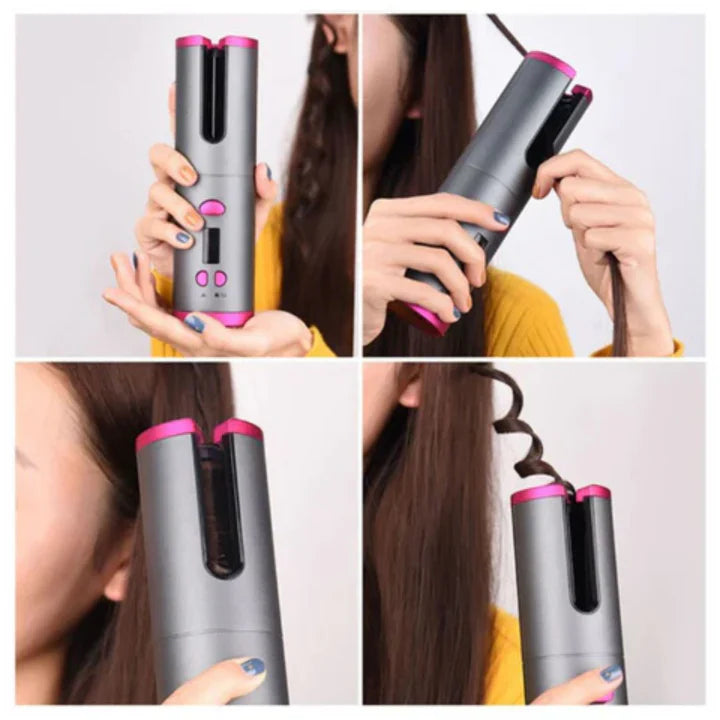 Kabelloser Lockenstyler für perfekte Locken, ergonomisches Design, mit Keramikbeschichtung, ideal für unterwegs.