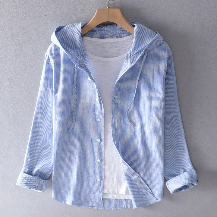 "Klassische, atmungsaktive Baumwoll-Bluse mit elegantem Schnitt, in verschiedenen Farben erhältlich, ideal für heiße Tage."