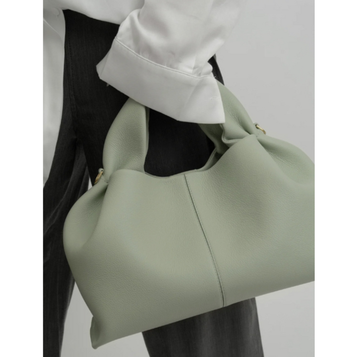 "Klassische Damen-Umhängetasche, elegant, geräumig, verstellbarer Riemen, perfekt für Alltag in Braun, Grau, Hellgrün"