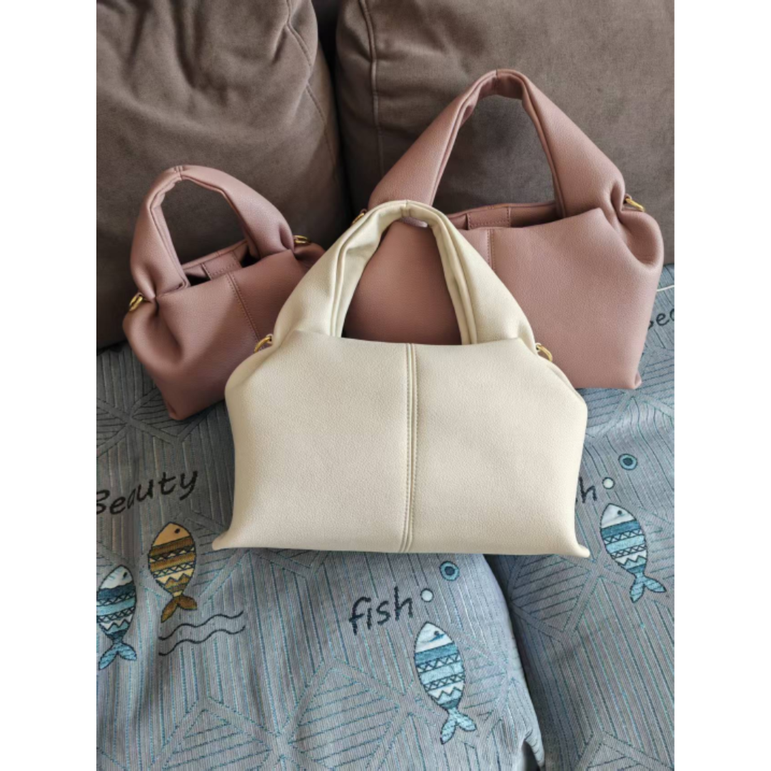 "Klassische Damen-Umhängetasche, elegant, geräumig, verstellbarer Riemen, perfekt für Alltag in Braun, Grau, Hellgrün"