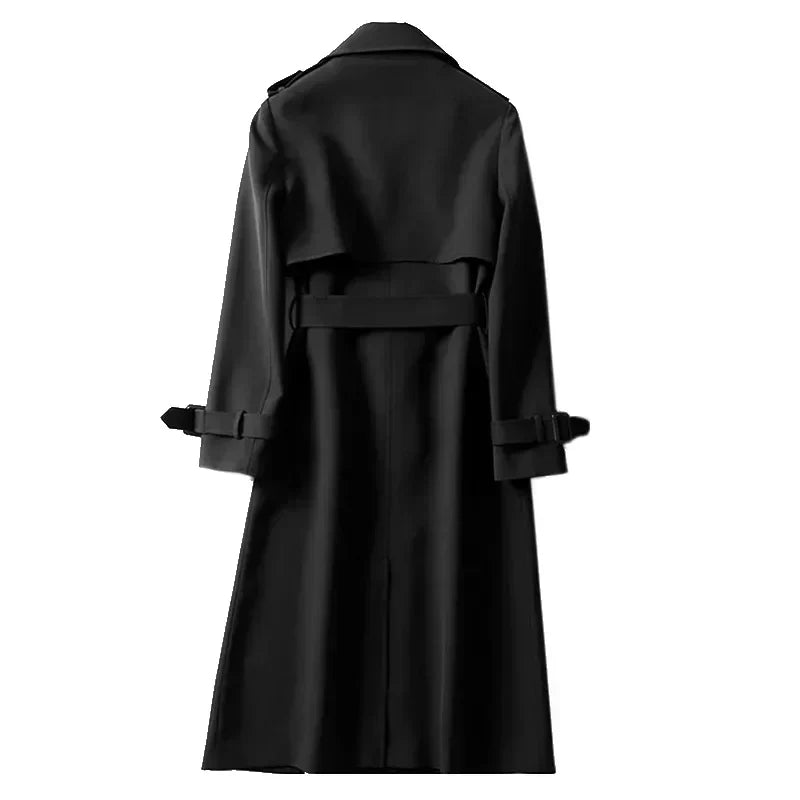 Klassischer Damen Trenchcoat in Beige, wasserdicht, zeitloses Design, ideal für wechselnde Witterungen und elegante Anlässe.