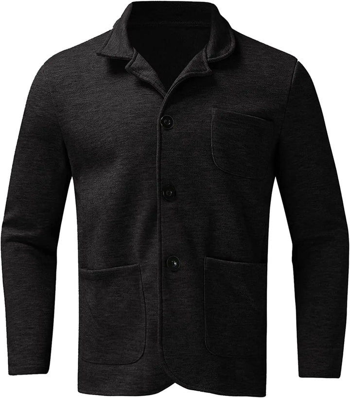 Klassischer Herrenblazer, zeitloses Design, dunkles Grau, elegante Passform, ideal für formelle und informelle Anlässe.